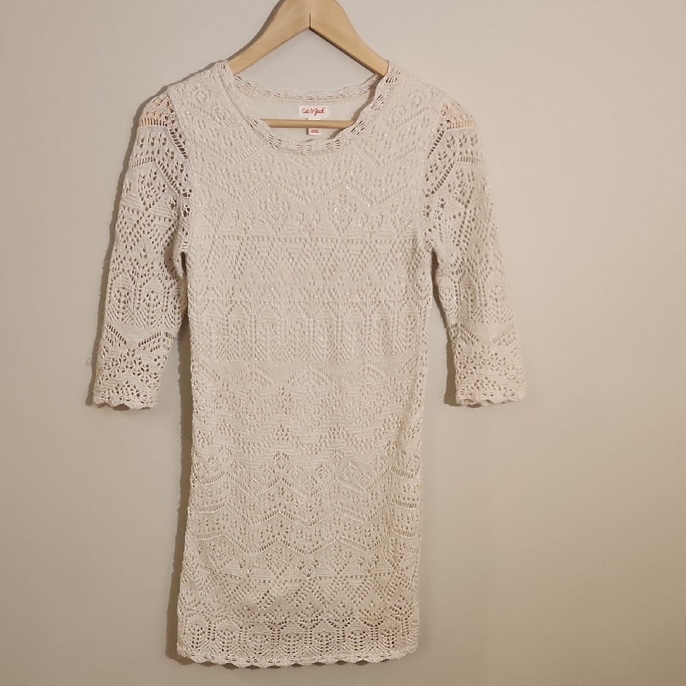 Cupio Cream Lace Long Sleeve Dress